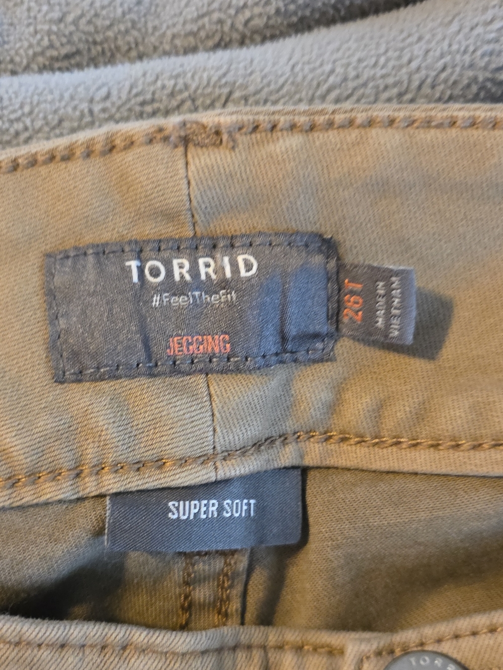 Torrid Khaki Super Soft Jegging Pants